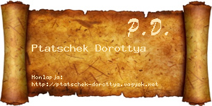 Ptatschek Dorottya névjegykártya